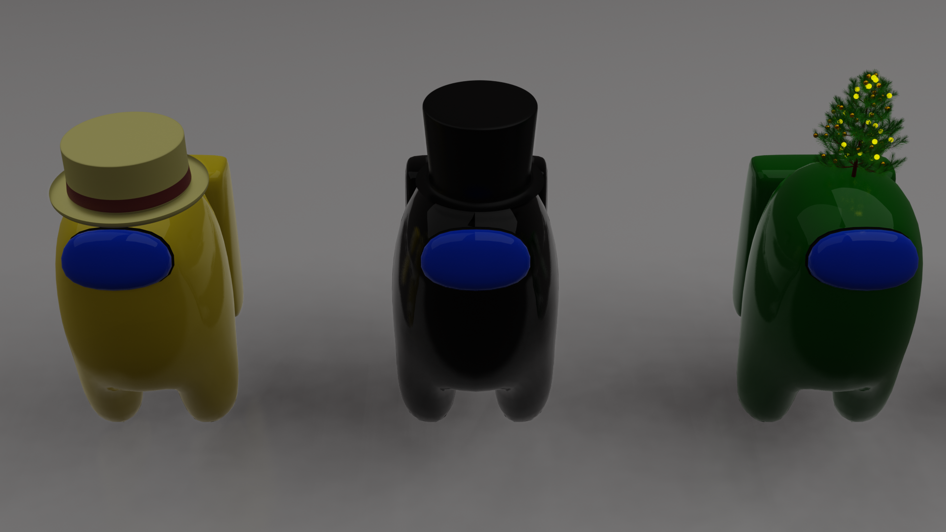 3D Among Us characters (rigged)(All colors and some hats!!) preview image 5